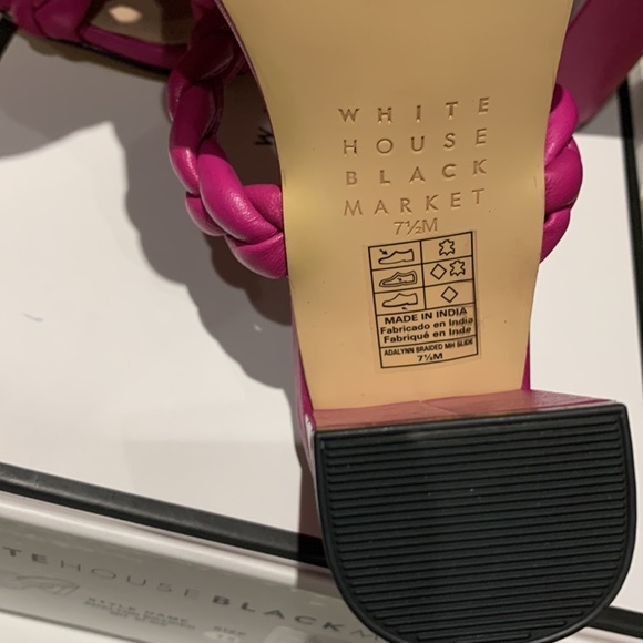 White House Black Market 7.5 Adalynn Braided MH Slide - Pink Kiss Color - Picture 5 of 5